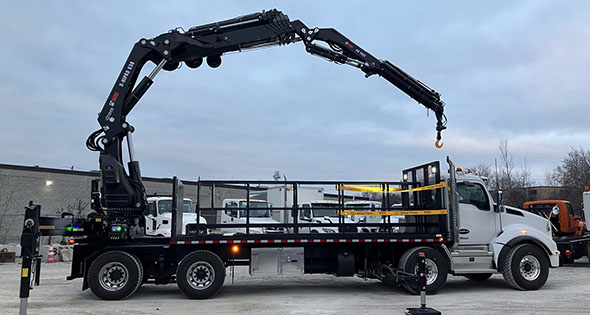 Ensemble Grue HIAB X-Hi Pro 638E-6 + Jib 150X-6 sur Camion Kenworth à vendre